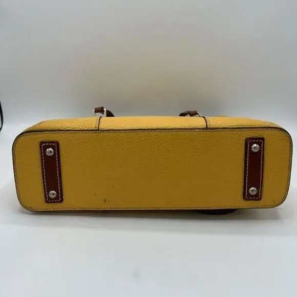 Dooney & Bourke Pebble Grain Small Lexington Tote - Mustard - Authentic - Picture 6 of 15